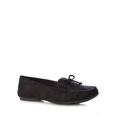 Good for the Sole Black jewel embellished wide fit slip-on shoes